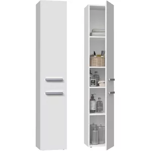 Шкаф для ванной top e shop NEL II BIEL — напольный, 5 полок, 310×300×1740 мм, белый