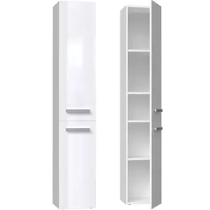 Напольный шкаф для ванной top e shop NEL II BIEL POŁ — 5 полок, 310×300×1740 мм, белый