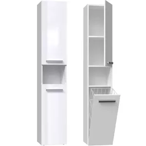 Шкаф для ванной Topeshop NEL III BIEL POŁ Белый 3 полки