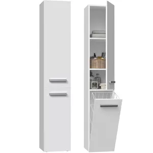 Напольный шкаф для ванной top e shop NEL IV BIEL, 3 полки, белый, Ш310×Г300×В1740 мм