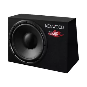 Pre-loaded subwoofer Kenwood KSC-W1200B 300 W, 30 cm polypropylene driver, 4 Ω, enclosed 38–300 Hz, black