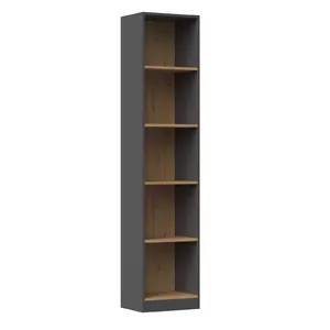Книжный шкаф Top e Shop R40 ANTR/ART Oak — 5 полок, 1820×400×300 мм, ДСП