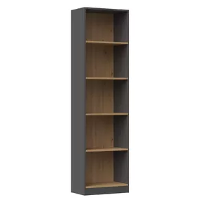 Офисная книжная полка top e shop R50 ANT/ART — цвет дуб, 5 полок, корпус ДСП