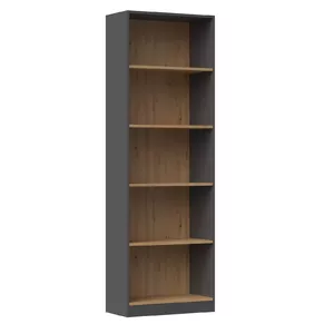 Офисный шкаф-стеллаж top e shop R60 ANT/ART — цвет дуб, 5 полок, корпус из ДСП