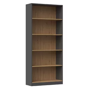 Книжный шкаф top e shop R80 ANTR/ART — 5 полок, дуб, 800×300×1820 мм, ДСП