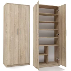 Ofisa plaukts Top e Shop OLIV 2D SONOMA KPL Ozols — 2 durvis, 8 plaukti, 740×1800×350 mm
