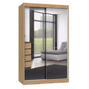 Шкаф Topeshop IGA 120 ART A KPL с 2 дверцами и 7 полками, цвет дуб