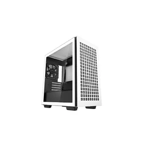 PC case DeepCool CH370 WH Mini Tower — White, micro ATX/Mini-ITX, tempered glass, RGB fans, 2x 3.5" bays, 3x 2.5" bays, GPU up to 320 mm