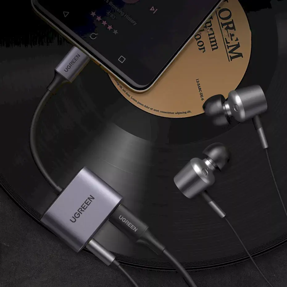 UGREEN CM231 USB‑C на USB‑C PD + 3,5 мм адаптер Photo 3