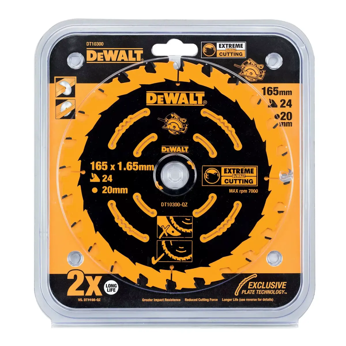 Dewalt Zāģripa kokam 165x20mm T24, DT10300 Photo 3