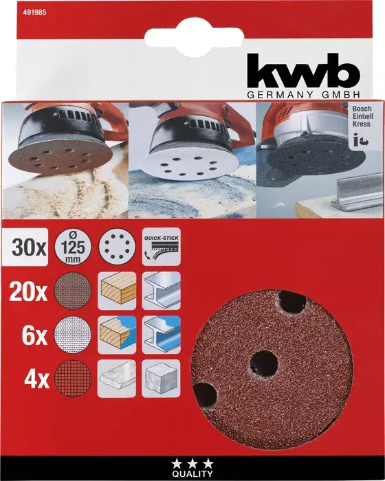 Slīpēšanas disks kwb Quick-stick Grinding Wheel Set Photo 2