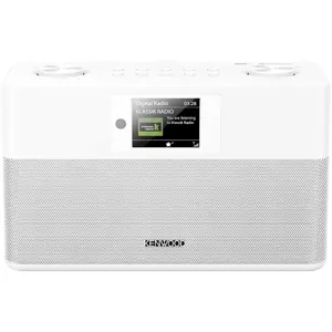 Personal Radio Kenwood CR-ST80DAB-W — Digital tuner, FM/DAB/DAB+, 20 W RMS, 7.62 mm full-range speaker, TFT display, Bluetooth