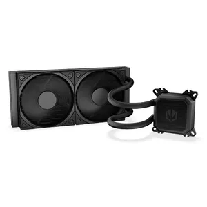 All-in-one šķidruma dzesētājs ENDORFY Navis F240 melns — 240 mm radiator, 2×120 mm ventilatori, SATA barošana, keramiska gultne
