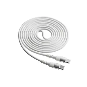 USB C uz USB C kabelis Akyga AK-USB-41, USB 2.0, 1.8 m, balts