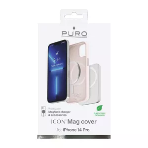 Чехол PURO Icon Mag для iPhone 14 Pro, магнитное крепление, розовый