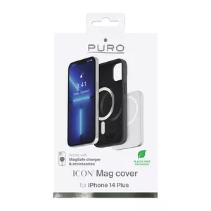 Protective phone case PURO for iPhone 14 Max — black, slim fit, precise cutouts