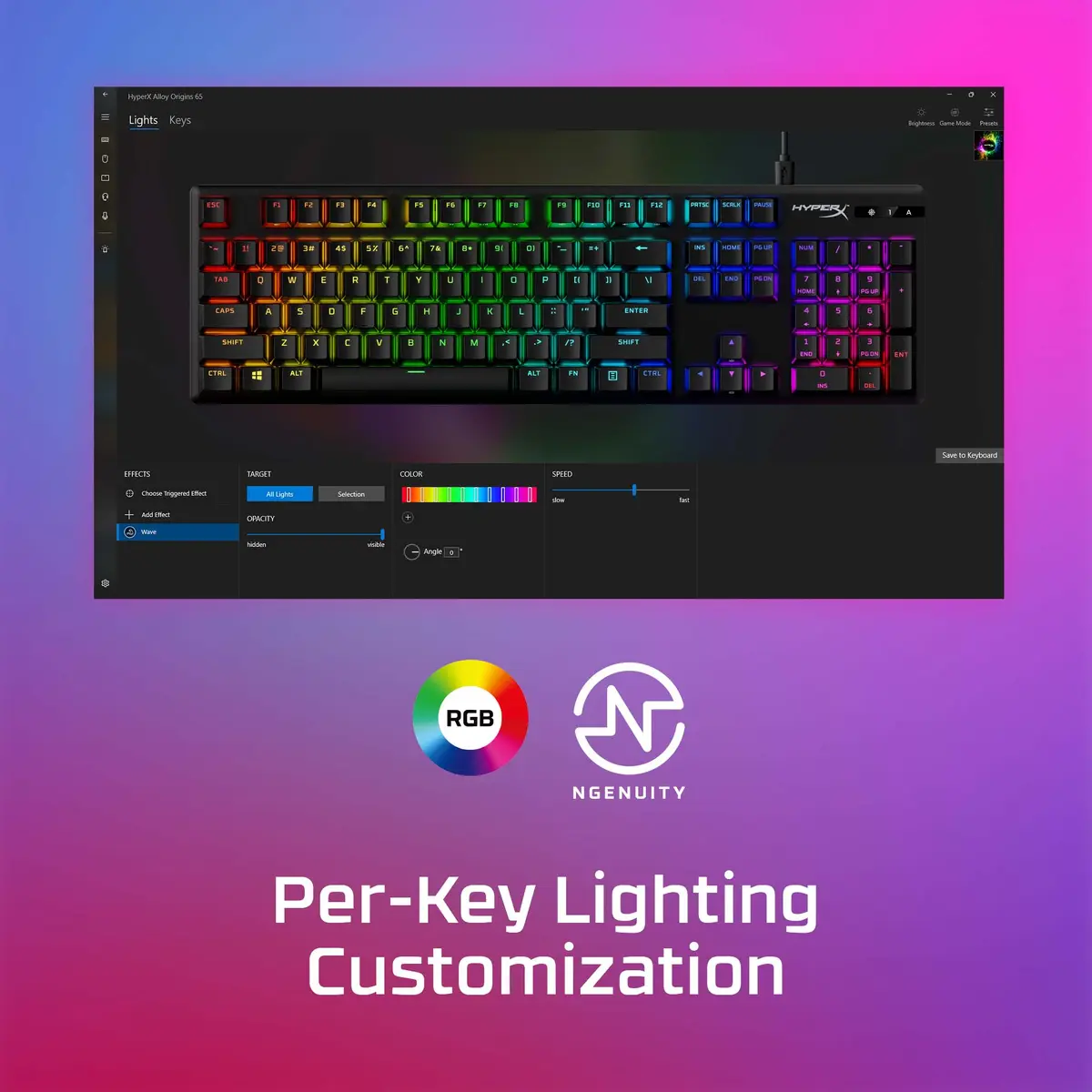 HyperX Alloy Origins PBT HX Blue Механическая клавиатура Photo 4