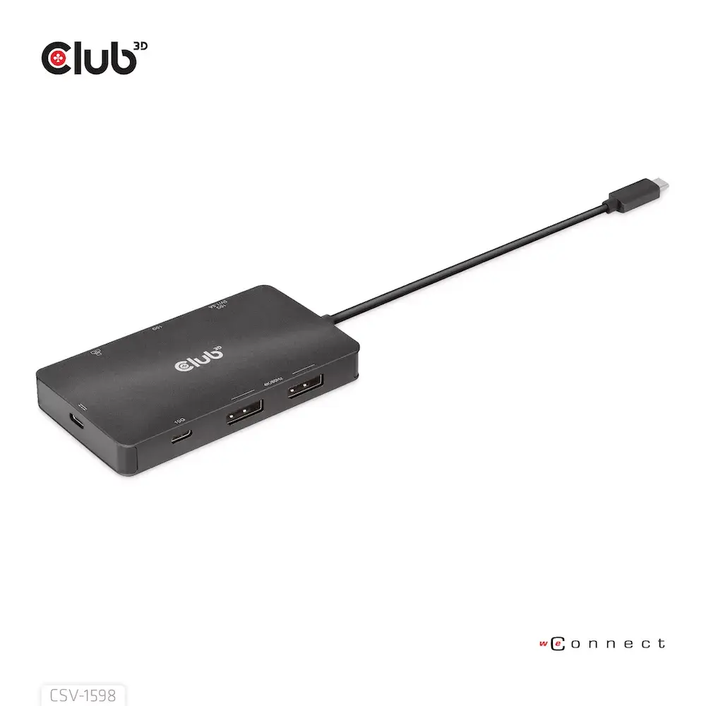 HUB CLUB3D USB Gen2 Type-C на два DisplayPort Photo 3