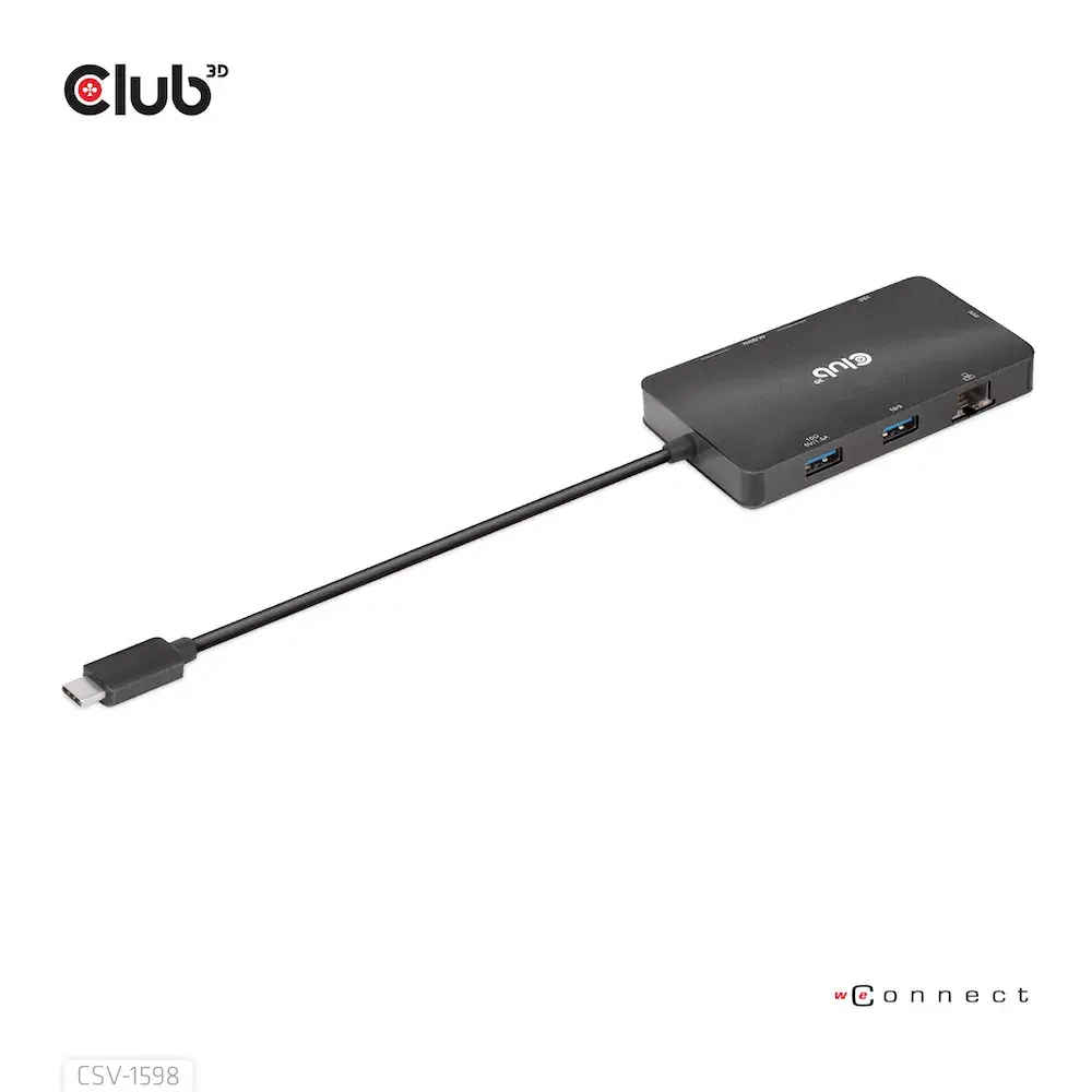 HUB CLUB3D USB Gen2 Type-C на два DisplayPort Photo 4