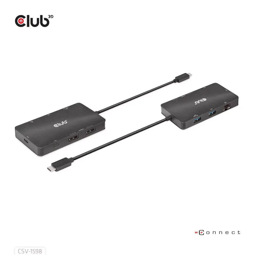 HUB CLUB3D USB Gen2 Type-C на два DisplayPort Photo 5