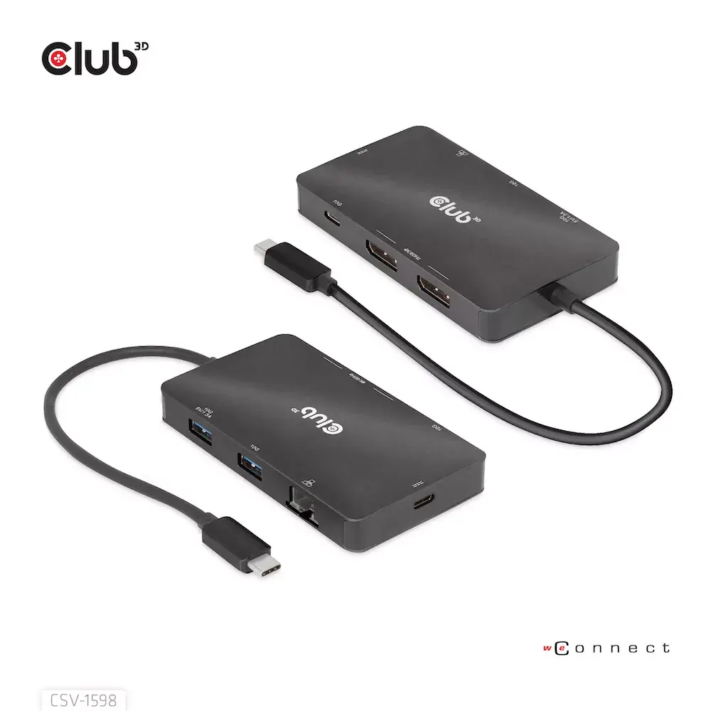 HUB CLUB3D USB Gen2 Type-C на два DisplayPort Photo 15