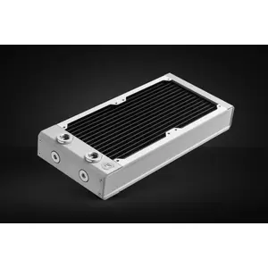 Radiators EKWB 3831109839171 — misiņš/varš/nerūsējošais tērauds, balts, 130×285×48 mm