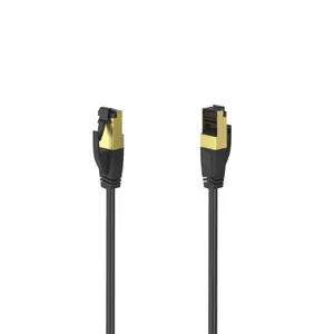 Hama 00200693 Сетевой кабель Cat8 S/FTP RJ-45 штекер - RJ-45 штекер 3м черный 40000 Мбит/с позолоченные контакты