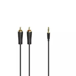 Hama 00205260 audio kabelis 1,5 m 3.5mm 2 x RCA Melns