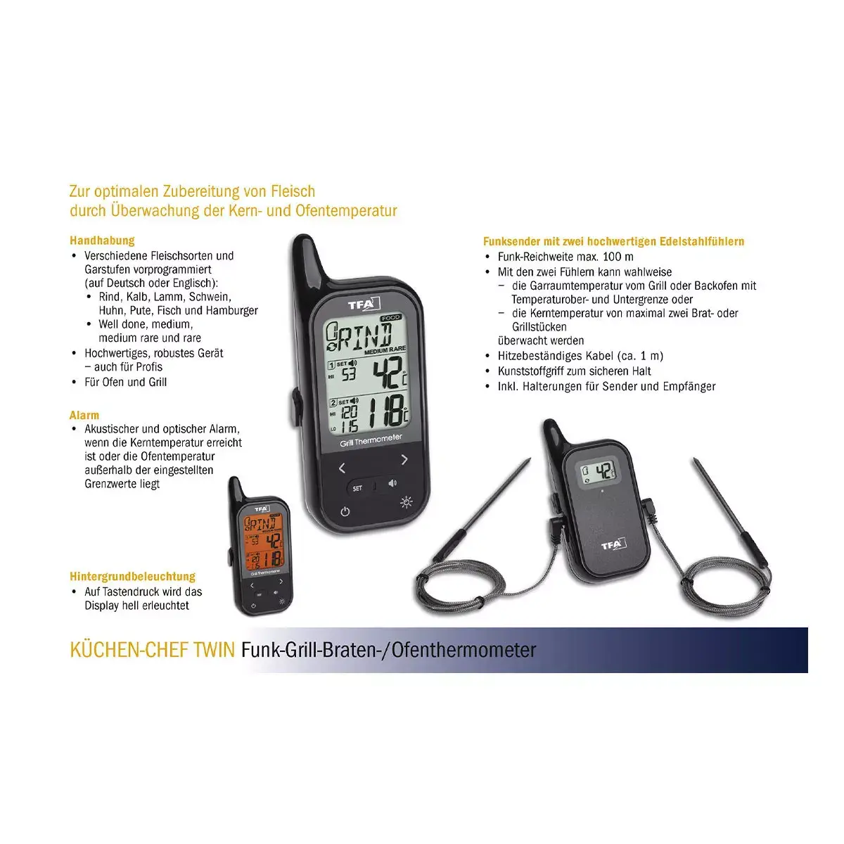 Food thermometer TFA-Dostmann KÜCHEN-CHEF TWIN Photo 8