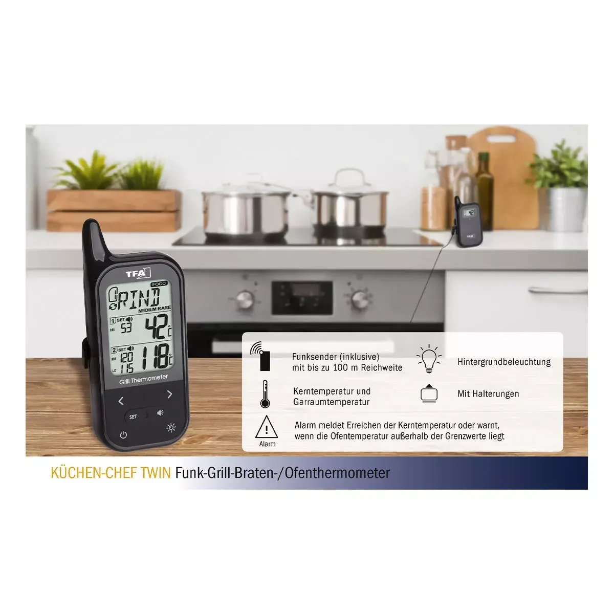 Food thermometer TFA-Dostmann KÜCHEN-CHEF TWIN Photo 9