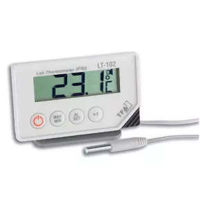 Electronic indoor thermometer TFA-Dostmann 30.1034 — digital, -40–70°C, 0.5°C accuracy, CR2032 battery, white