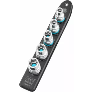 Набор головок Hazet 900E-SR/5 — 1/2" привод TORX E12–E20 короткие