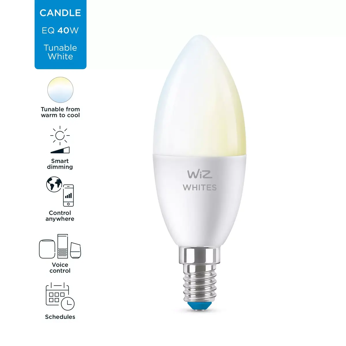 Умная лампочка WiZ Candle 40 W C37 E14 Photo 3