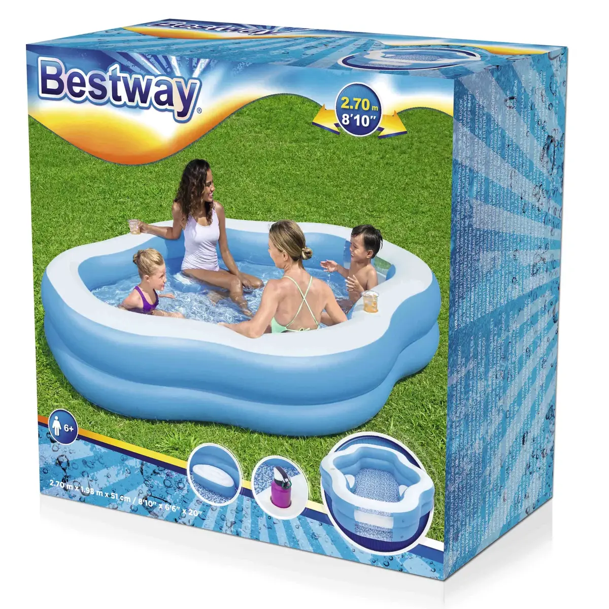 Надувной бассейн Bestway Splashview 8 1980×2700×510 мм Photo 24
