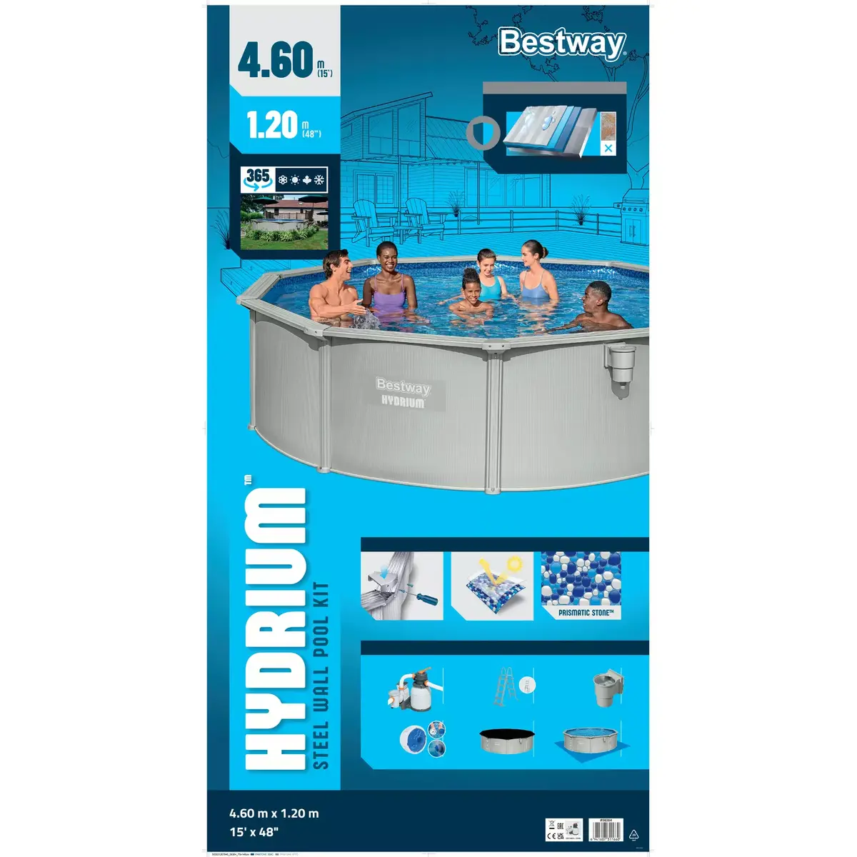 Rāmis baseins Bestway Hydrium 4,60×1,20 m Photo 15