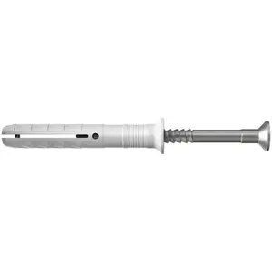 Screw & wall plug kit FISCHER 50375 for brick and concrete, Pozidriv screws, 80 mm, drill Ø 8 mm, pack of 50