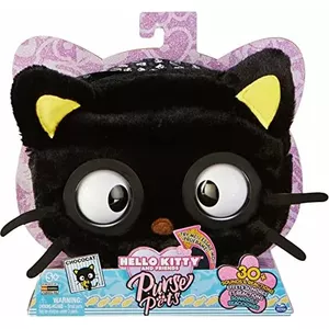 Soft toy bag Spin Master Purse Pets Chococat — black plush purse with character design