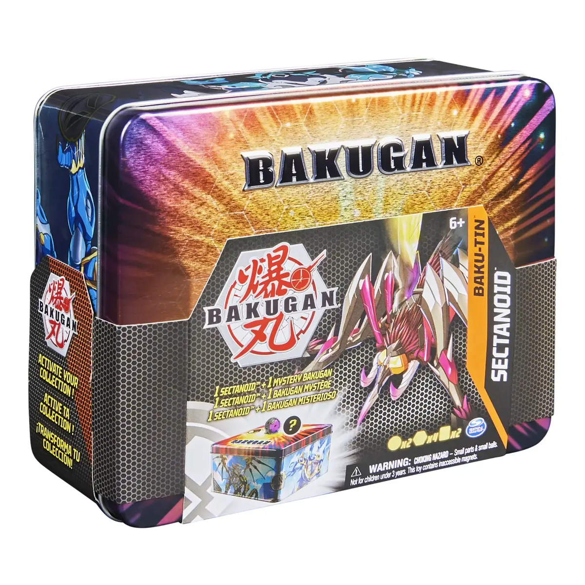 Throwing spinning top Spinmaster Bakugan Baku-Tin Sectanoid Photo 6