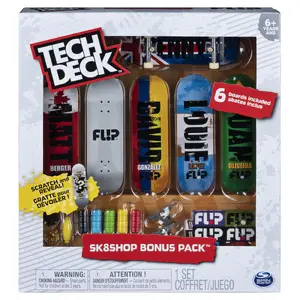 Tech Deck Sk8shop Fingerboard Bonus Pack Kolekcionējami un pielāgojami mini skrituļdēļi Spin Master 6028845