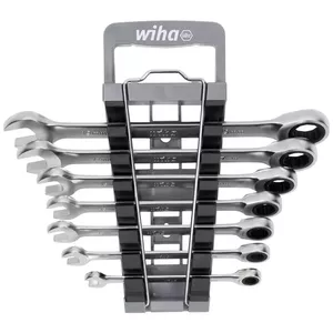 Ratchet wrench set wiha 45244, 8-piece, sizes 8–19 mm