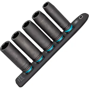 Impact Socket Set Hazet 900Slg-SR/5, hexagon sockets 5 pcs, sizes SW 13–SW 24