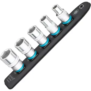 Socket set Hazet 900-SR/5 1/2" drive hexagon sockets SW 10–22, 5 pieces