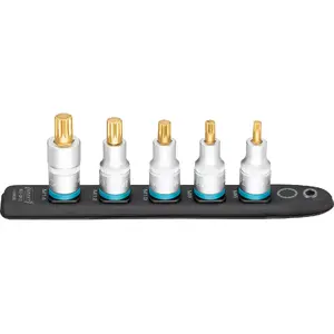 Socket Set Hazet 990-SR/5 multi-tooth short sockets, 5 pcs, sizes M6–M14