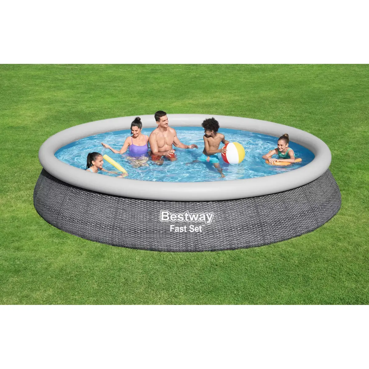 Каркасный бассейн Bestway Fast Set Round Inflatable Pool Set Photo 7