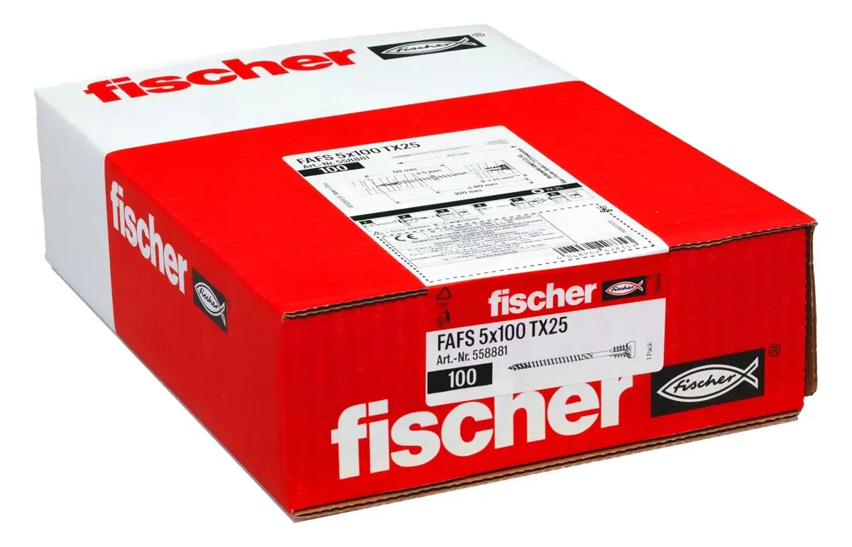 Винт FISCHER 558881 100 мм Ø5 мм, 100 шт. Photo 3