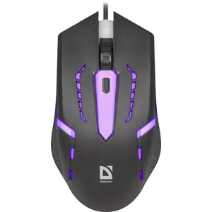 Проводная оптическая мышь DEFENDER FLASH MB-600L USB Type-A, амбидекстр., 1200 DPI, чёрная, 1.5 м