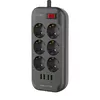 LDNIO SE6403 pagarinātājs — 6 AC, 4 USB, 2 m Photo 3