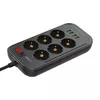 LDNIO SE6403 pagarinātājs — 6 AC, 4 USB, 2 m Photo 5