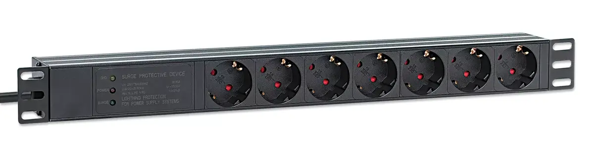 Intellinet 19" 1U Rackmount 7-выходной PDU Photo 2