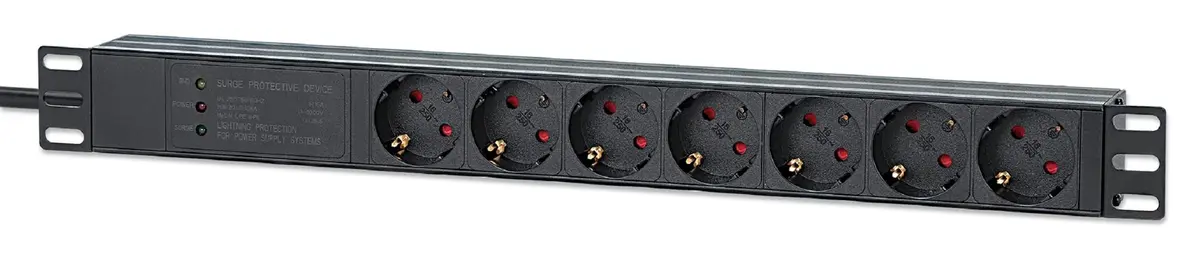 Intellinet 19" 1U Rackmount 7-veidu PDU
